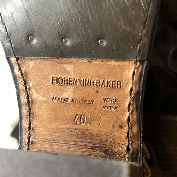 Florintini + Baker soft leather suede double buckle size 8.5 - Picture 7 of 9